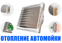 Отопление автомойки с помощью водяных тепловентиляторов Volcano