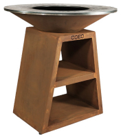 Гриль уличный COEO TRIO 98 h=100 см кортеновская сталь